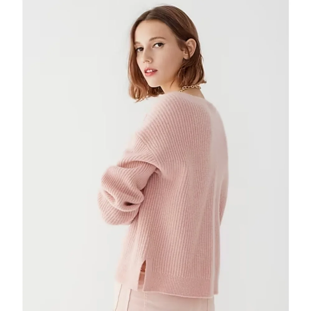 36. J.Crew Ribbed cashmere oversized V-neck sweater - Picture 3 of 9